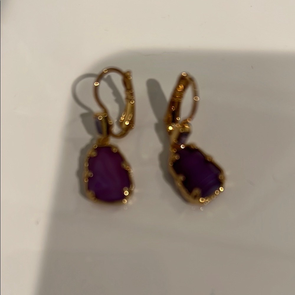 Kate Spade Gold and Purple Earrings